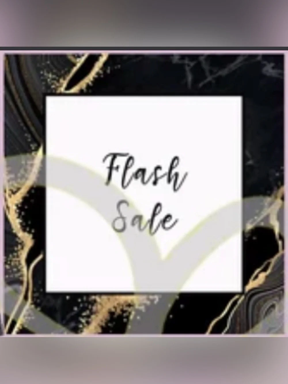 Flash Sale Graphic Sign - Black, White & Gold